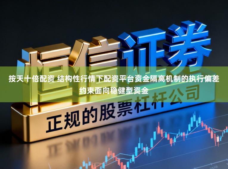 按天十倍配资 结构性行情下配资平台资金隔离机制的执行偏差约束面向稳健型资金